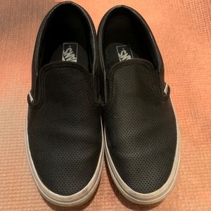 Leather vans slip one